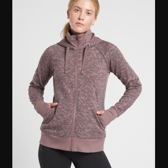 Athleta Triumph Printed Hoodie Jacket Size XXS - Picture 1 of 13